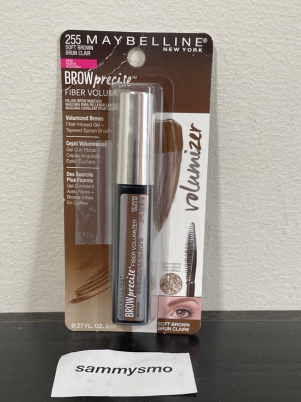 Maybelline Brow Precise Fiber Volumizer Eyebrow Mascara, # 255 Soft Brown